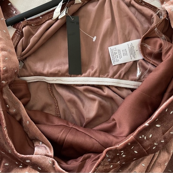 Speechless Velvet Skater Dress Fit & Flare Mauve Silver Dots L NWT $59 - Picture 9 of 11